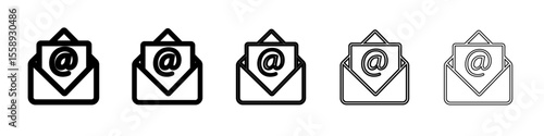 Email Icon Single vector thin outline style sign