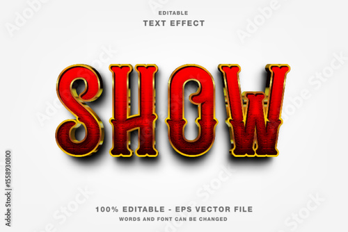 Show Editable Text Effect Template Style