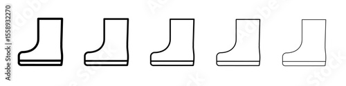 Fishing boots icon vector thin outline style sign