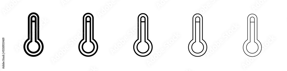 Hot Icon vector thin outline style sign Hot Icon vector thin outline style sign