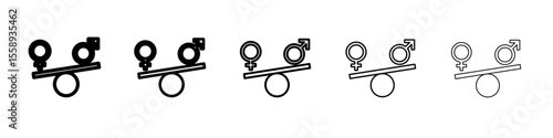 Hormone imbalance icon vector thin outline style sign