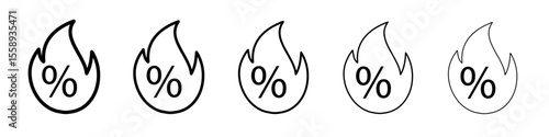hotsale icon vector thin outline style sign