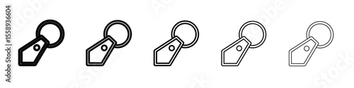 keychain icon vector thin outline style sign