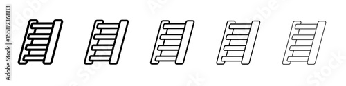 ladder icon vector thin outline style sign
