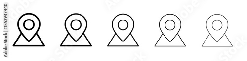 Free Download location icon vector thin outline style sign - GFXLoad