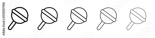 lolipop icon vector thin outline style sign