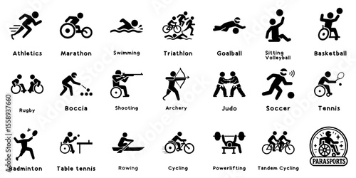 パラスポーツ競技のシンボルピクトグラム集、Pictogram Set of Parasports Disciplines
