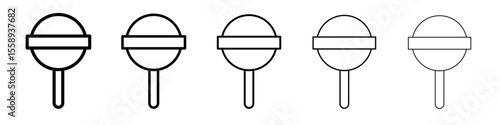 lolipop icon vector thin outline style sign