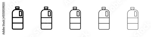 milk gallon icon vector thin outline style sign