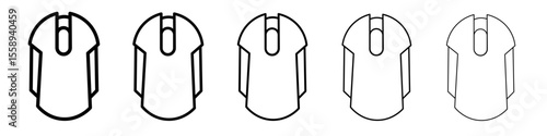 mouse icon vector thin outline style sign