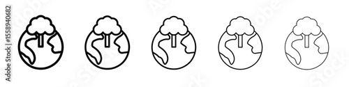 Natural resources icon vector thin outline style sign