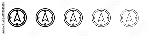 navigator arrow icon vector thin outline style sign