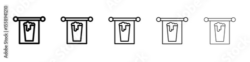 oktober fest icon vector thin outline style sign
