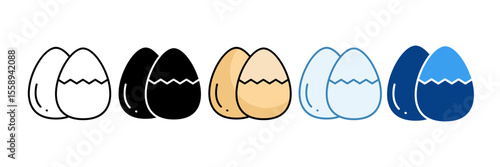 Eggs  Icon Set Multiple Style Collection