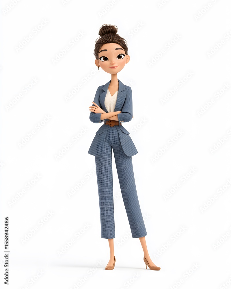 Young Smiling Professional Businesspeople Standing Confidently in Suits Young Smiling Professional Businesspeople Standing Confidently in Suits