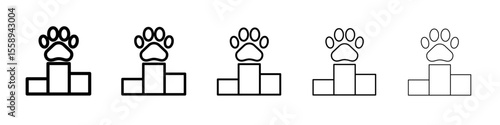 pet competition icon vector thin outline style sign