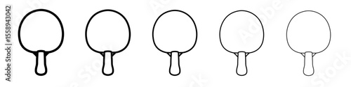 ping pong icon vector thin outline style sign