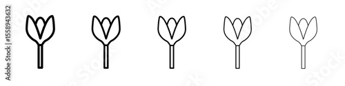 Pound icon vector thin outline style sign