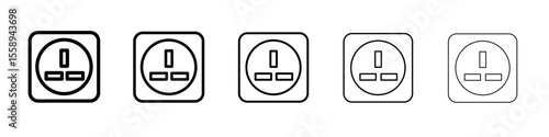 power board icon vector thin outline style sign