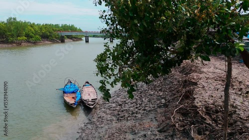 Wallpaper Mural Traditional Fishing Boats of the Sundarbans, Bangladesh" Torontodigital.ca
