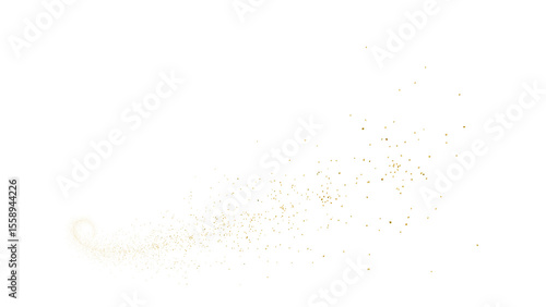 光り輝く金の粒子が飛び散るイラスト