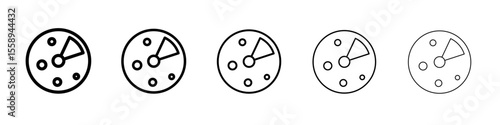 radar icon vector thin outline style sign
