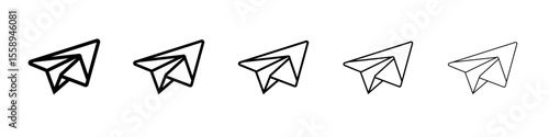 Send Icon Single vector thin outline style sign