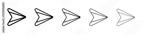 Send Icon Single vector thin outline style sign
