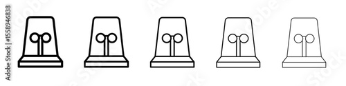 siren icon vector thin outline style sign