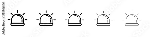 Siren Icon Single vector thin outline style sign