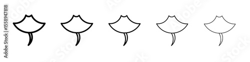 sting ray icon vector thin outline style sign