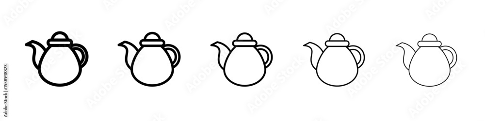Obraz premium teapot icon vector thin outline style sign