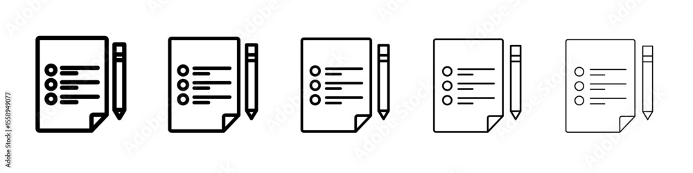 Test Icon Single vector thin outline style sign Test Icon Single vector thin outline style sign
