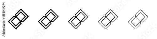 ticket icon vector thin outline style sign