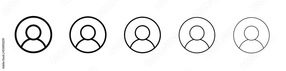 user profile icon vector thin outline style sign user profile icon vector thin outline style sign