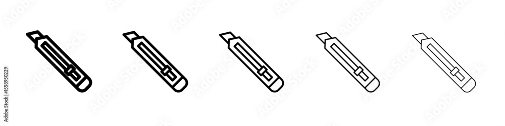 utility knife icon vector thin outline style sign utility knife icon vector thin outline style sign