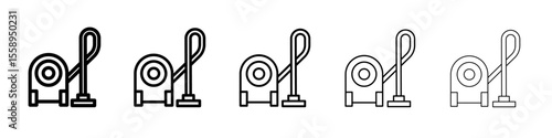 vaccum cleaner icon vector thin outline style sign