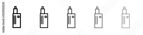 vape icon vector thin outline style sign