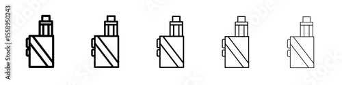 vape icon vector thin outline style sign