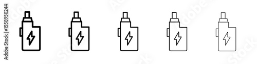 vape icon vector thin outline style sign