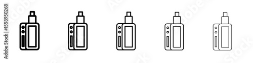 vape icon vector thin outline style sign