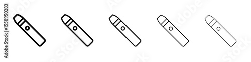 vape icon vector thin outline style sign