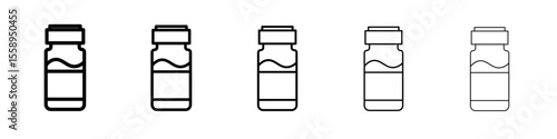 vial icon vector thin outline style sign