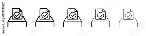 Voting Icon Single vector thin outline style sign
