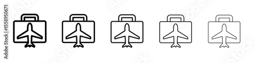 voyage icon vector thin outline style sign