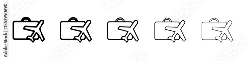 voyage icon vector thin outline style sign