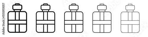 water canteen icon vector thin outline style sign