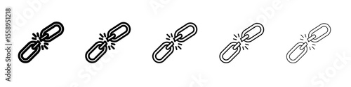 Weakness Icon Single vector thin outline style sign