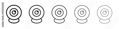 web cam icon vector thin outline style sign