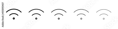Wifi Icon Single vector thin outline style sign